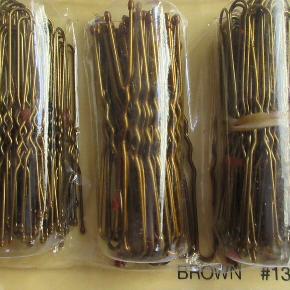 Goody Hair Pins #137 Ball Ends Brown 150/pk NOS Original Prop 1982 4 Packages - Picture 5 of 9